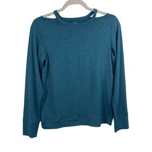 Rumi + Ryder Blue Long Sleeve Shirt Quick Dry Girls Large 12-14